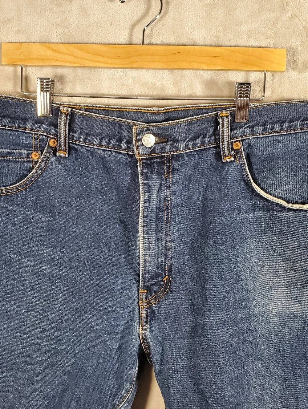 Levi's 517 Men's W36 Dark Wash Denim Jean Shorts Y2K Western Workwear Vintage